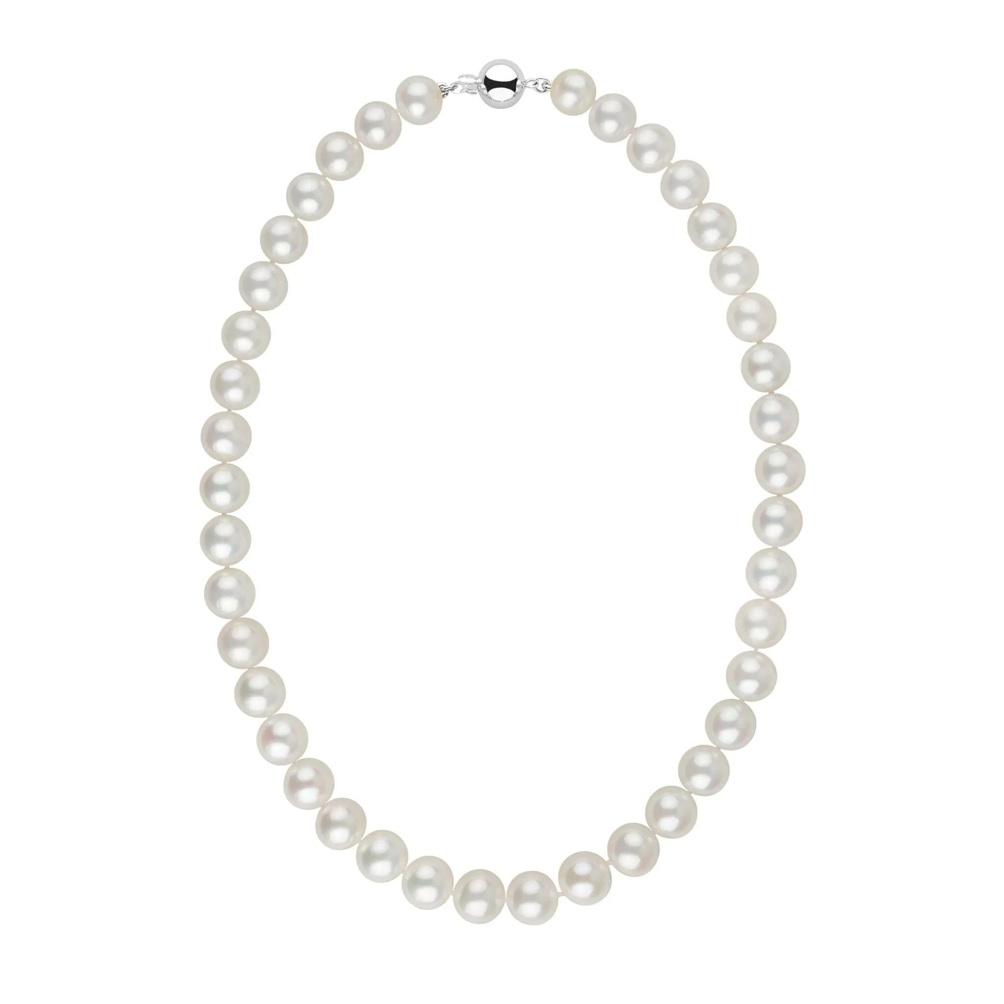 10.0-11.0 mm 18 Inch AAA White Freshwater Pearl Necklace