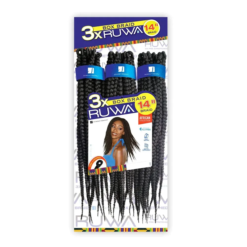 3X RUWA BOX BRAID 14 | Sensationnel Synthetic Braid