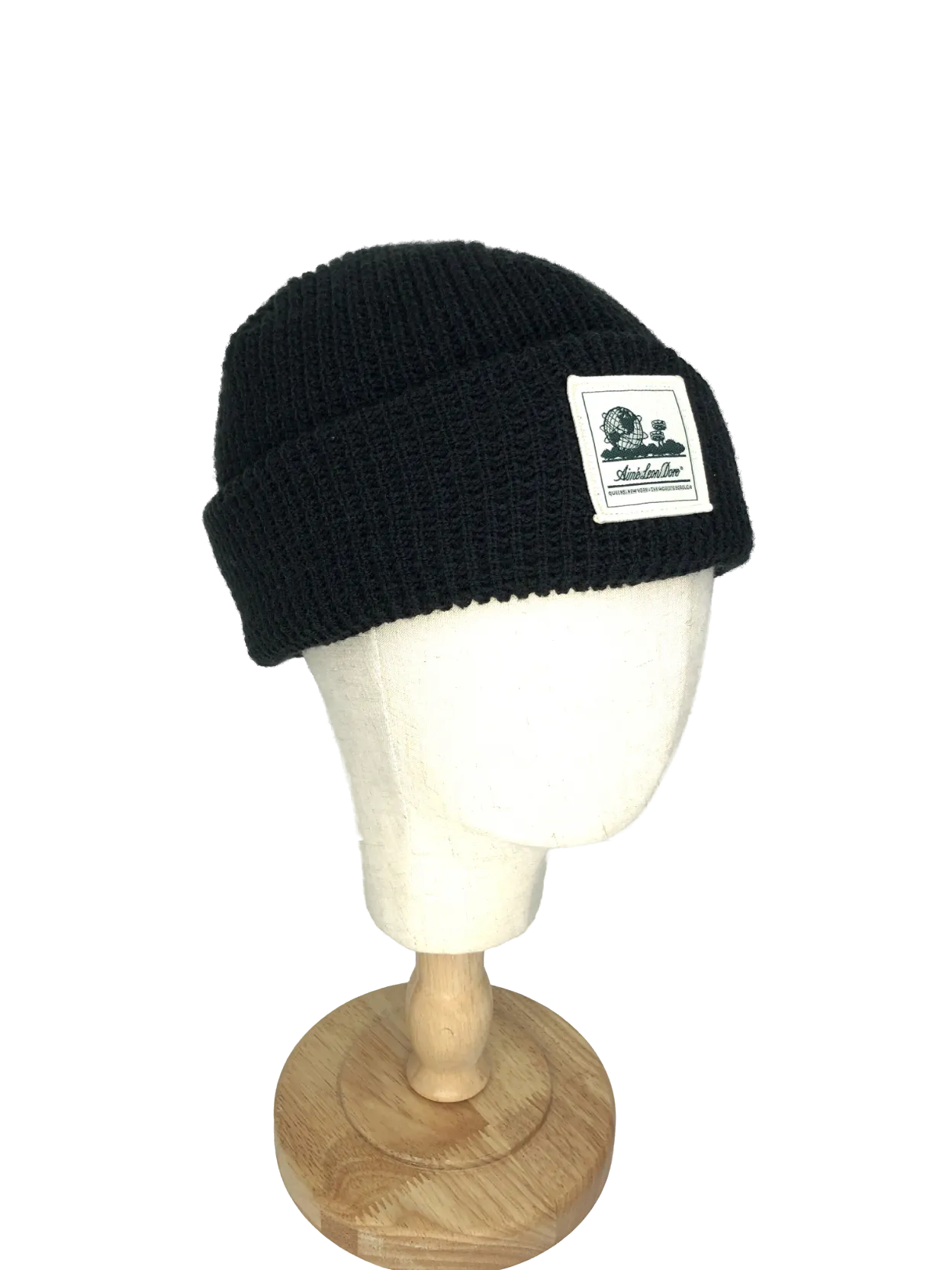 Aime Leon Dore Black Waffle Knit Beanie Hat One Size