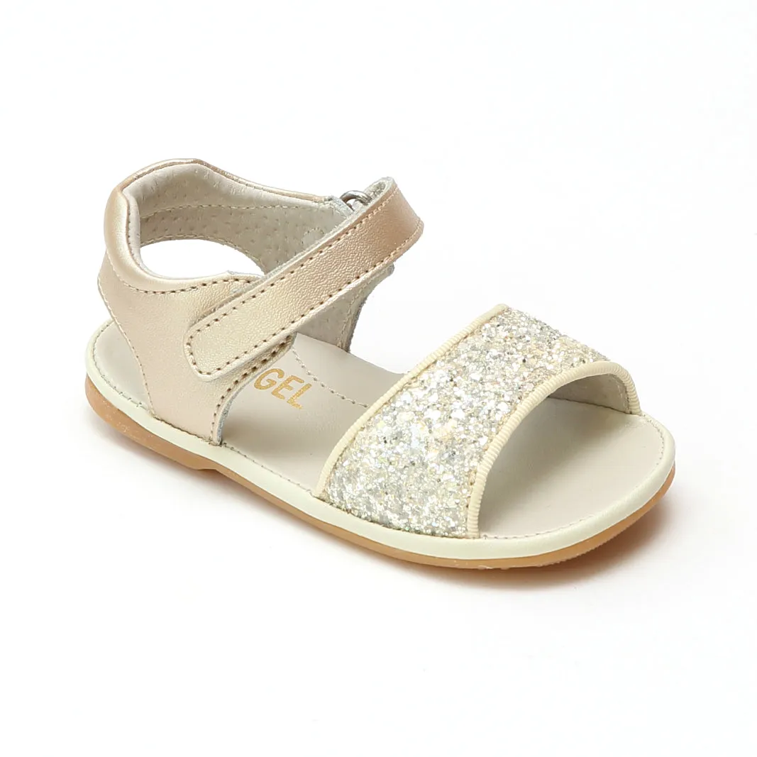 Angel Baby Girls Elise Glitter Open Toe Sandals