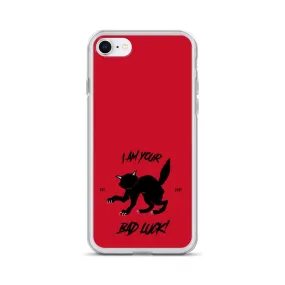 Black Cat Bad Luck iPhone Case / Red iPhone Case