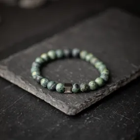 Bracelet with 8mm Matte Jasper stone