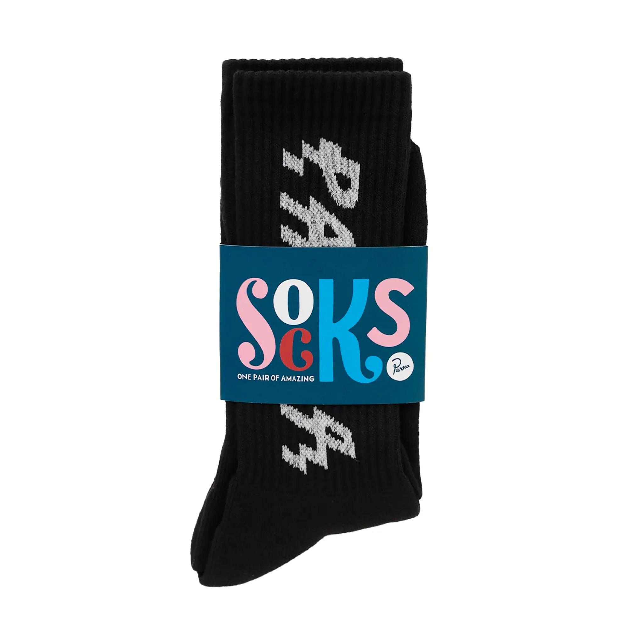 By Parra Spiked Logo Crew Socks Black 50550