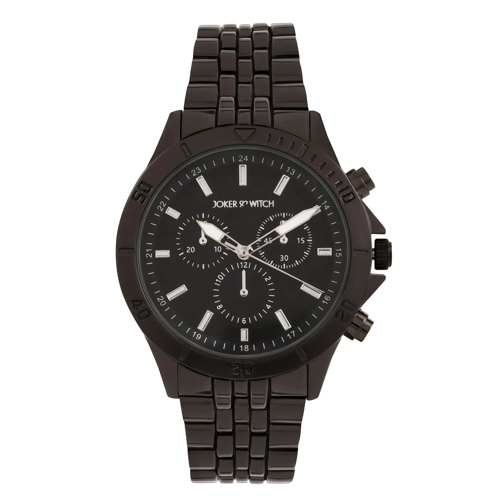 Connery All Black Metallic Strap Watch