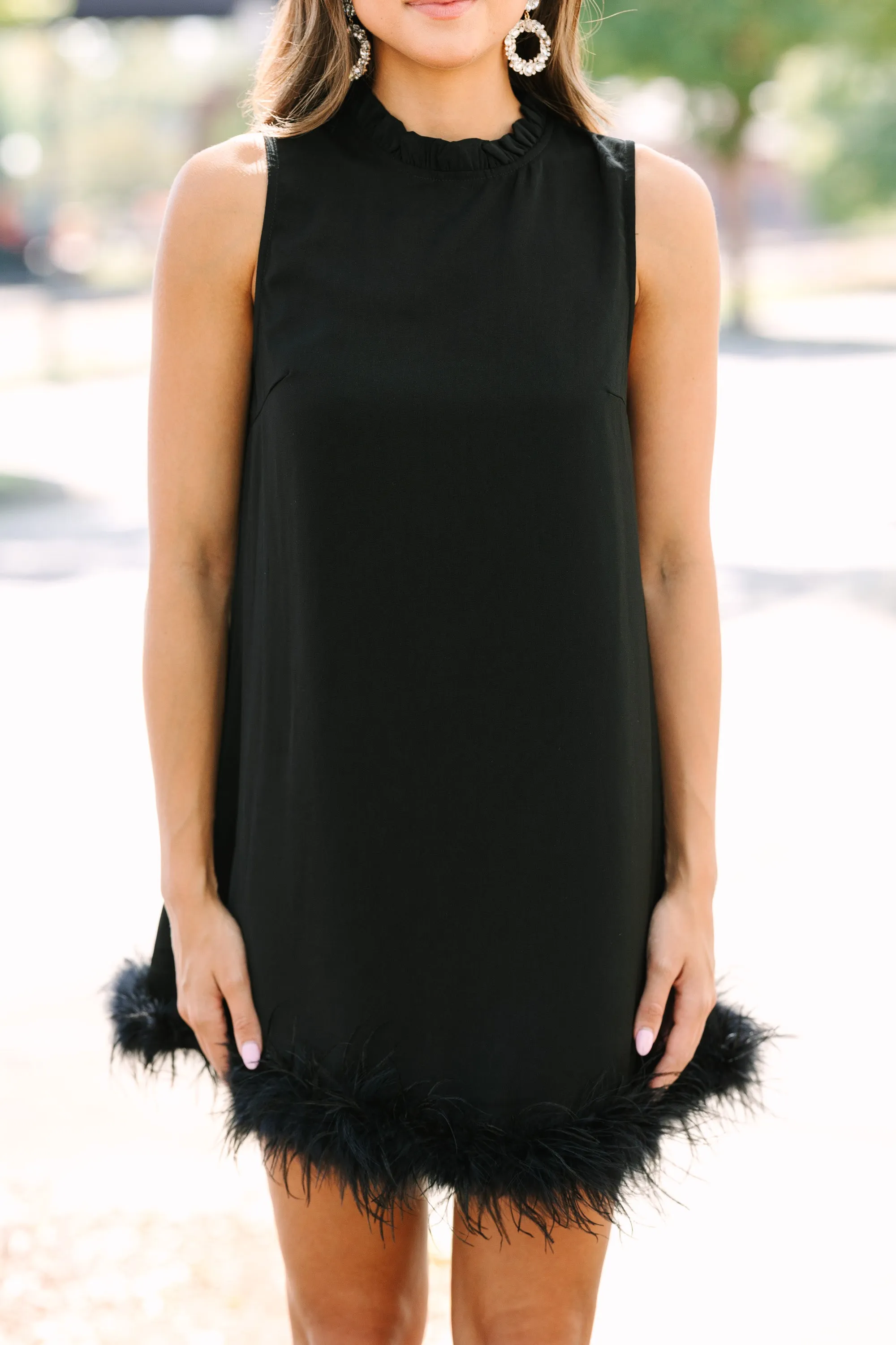 Dance The Night Away Black Feather Dress