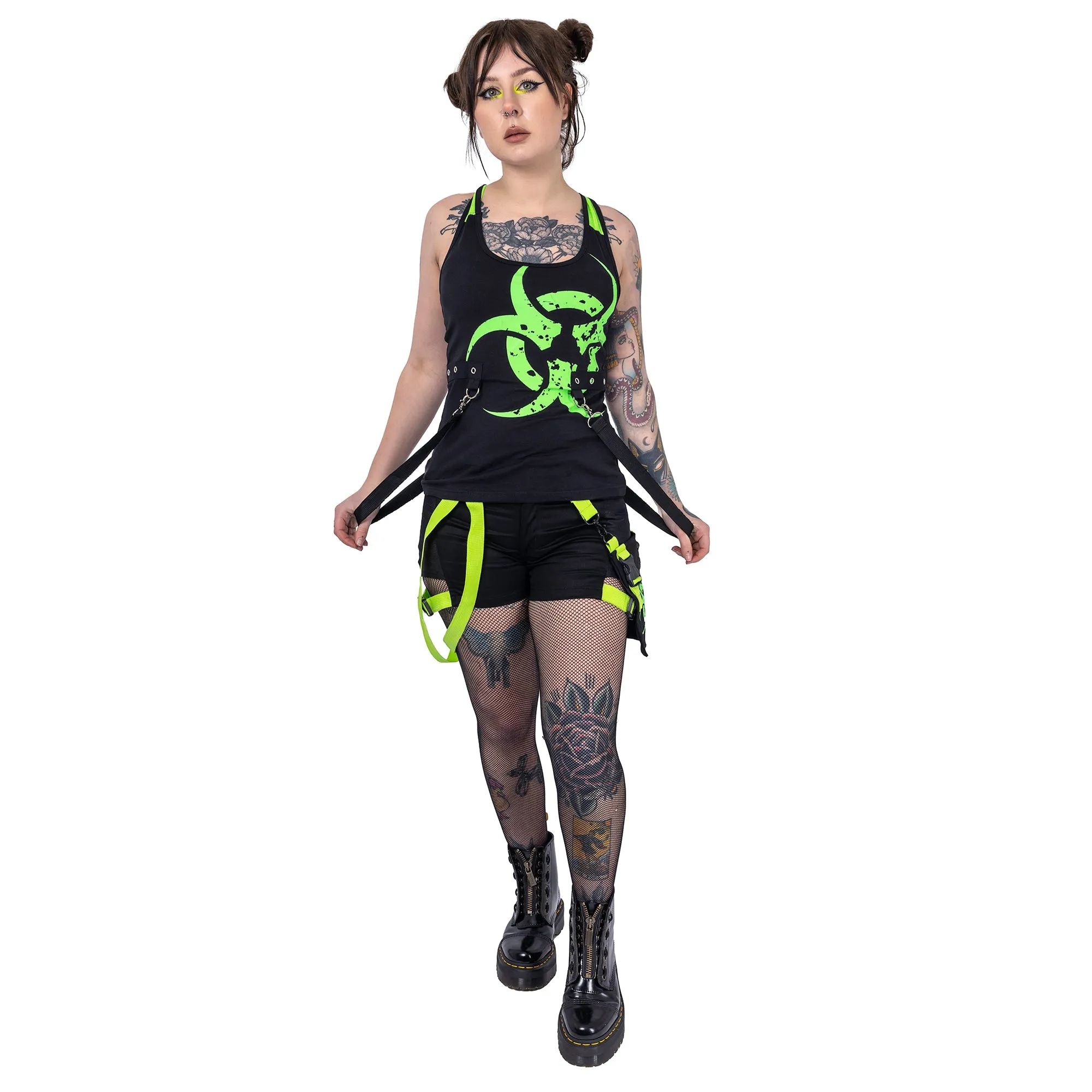 DANGER ZONE TOP - BLACK/GREEN