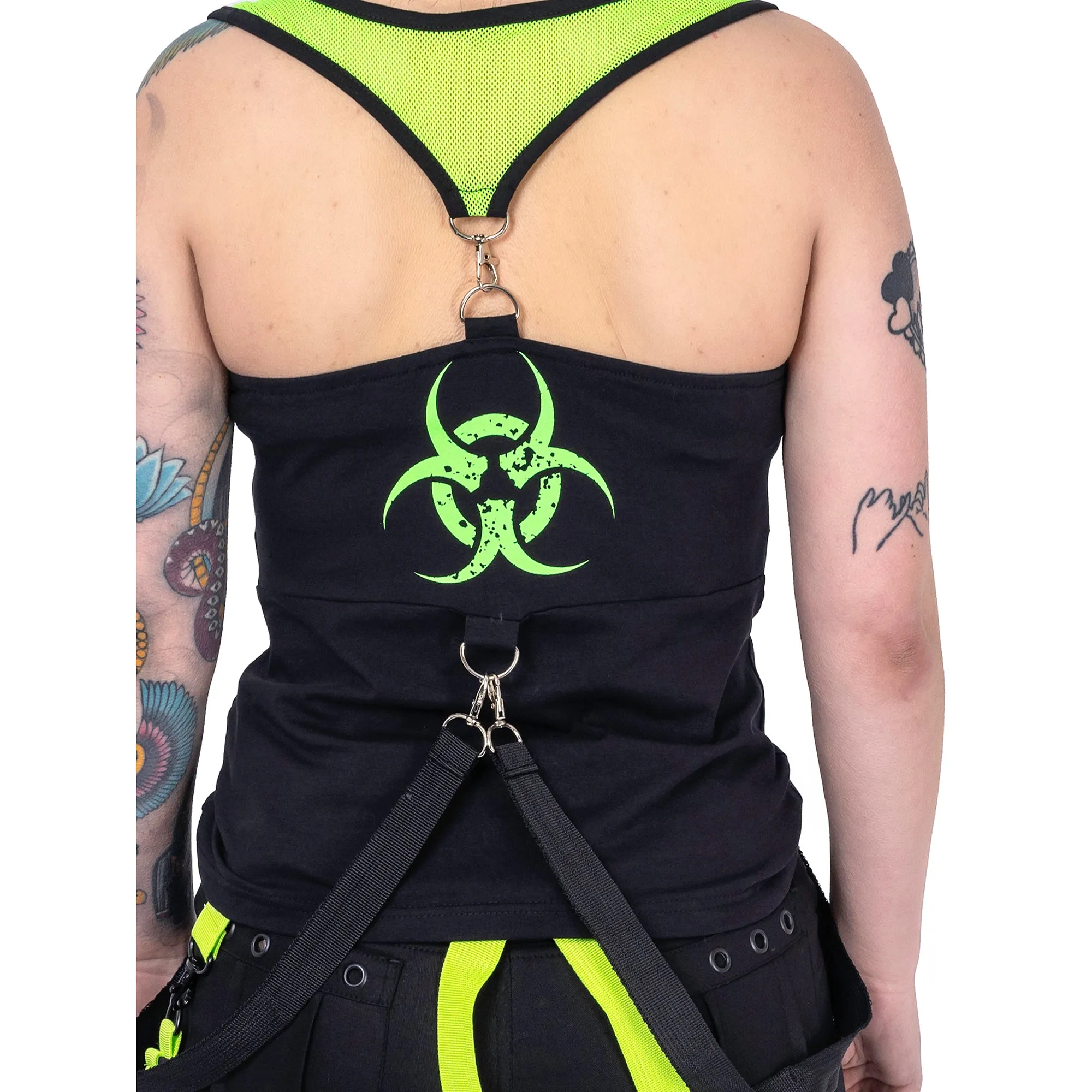 DANGER ZONE TOP - BLACK/GREEN