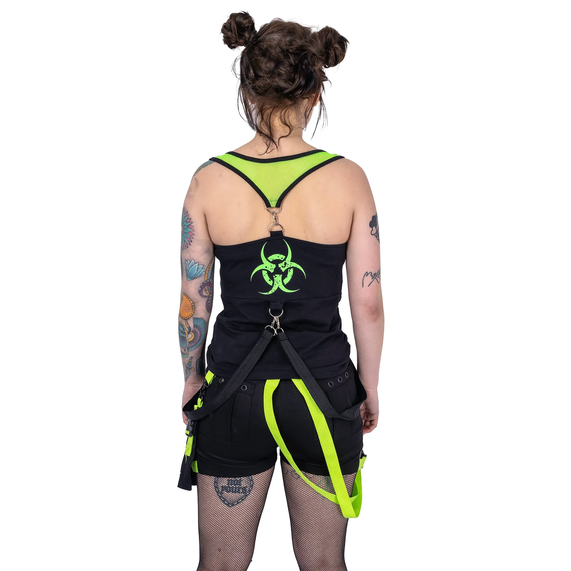 DANGER ZONE TOP - BLACK/GREEN