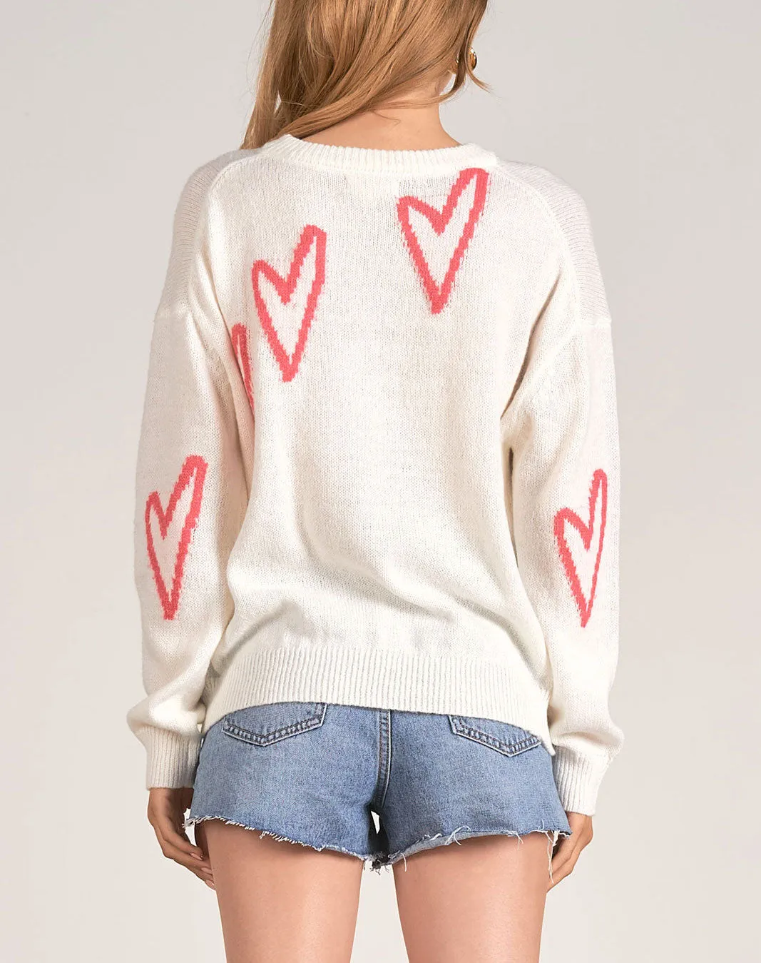 Elan Heart Crewneck Sweater