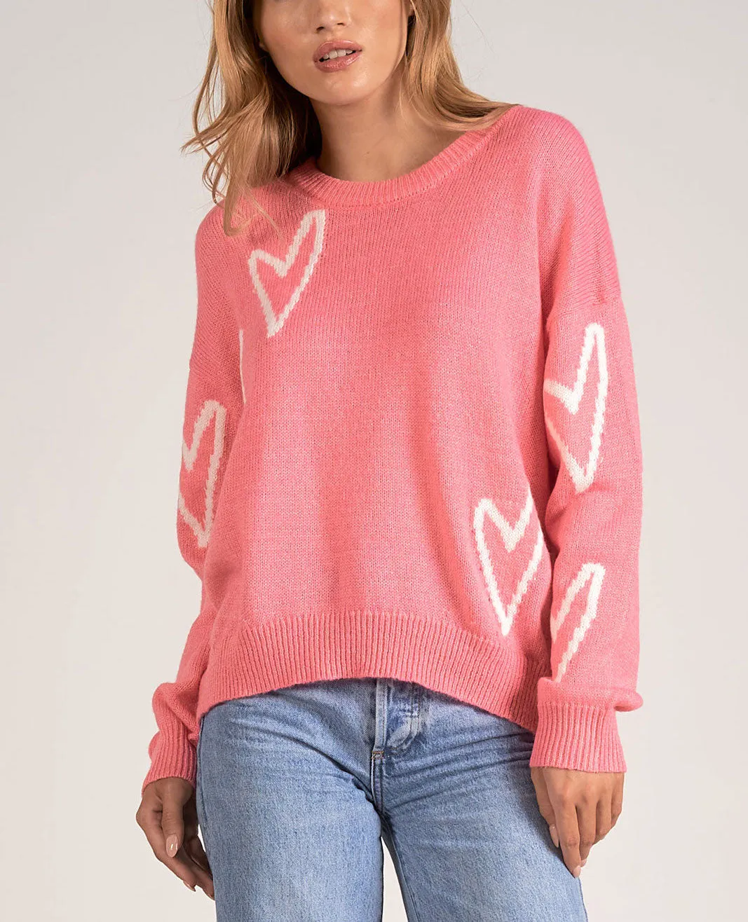 Elan Heart Crewneck Sweater