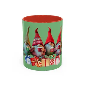 Four Gnome Friends - Accent Coffee Mug, 11oz