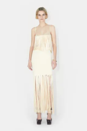 Fringe Nyx Skirt - Creme