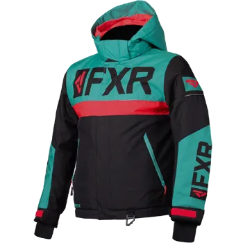 FXR Helium Kids Jacket Black/Mint/Coral