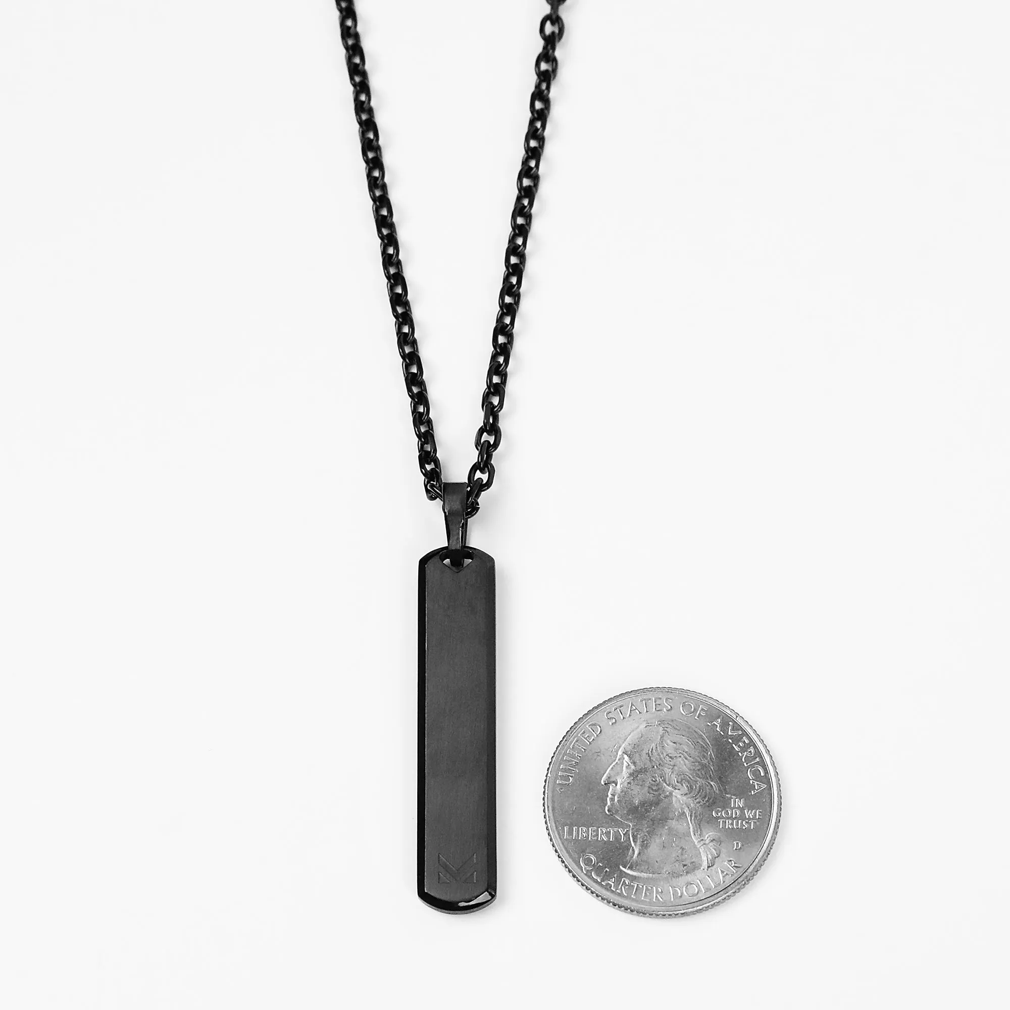 Glyph Bar Necklace - Black