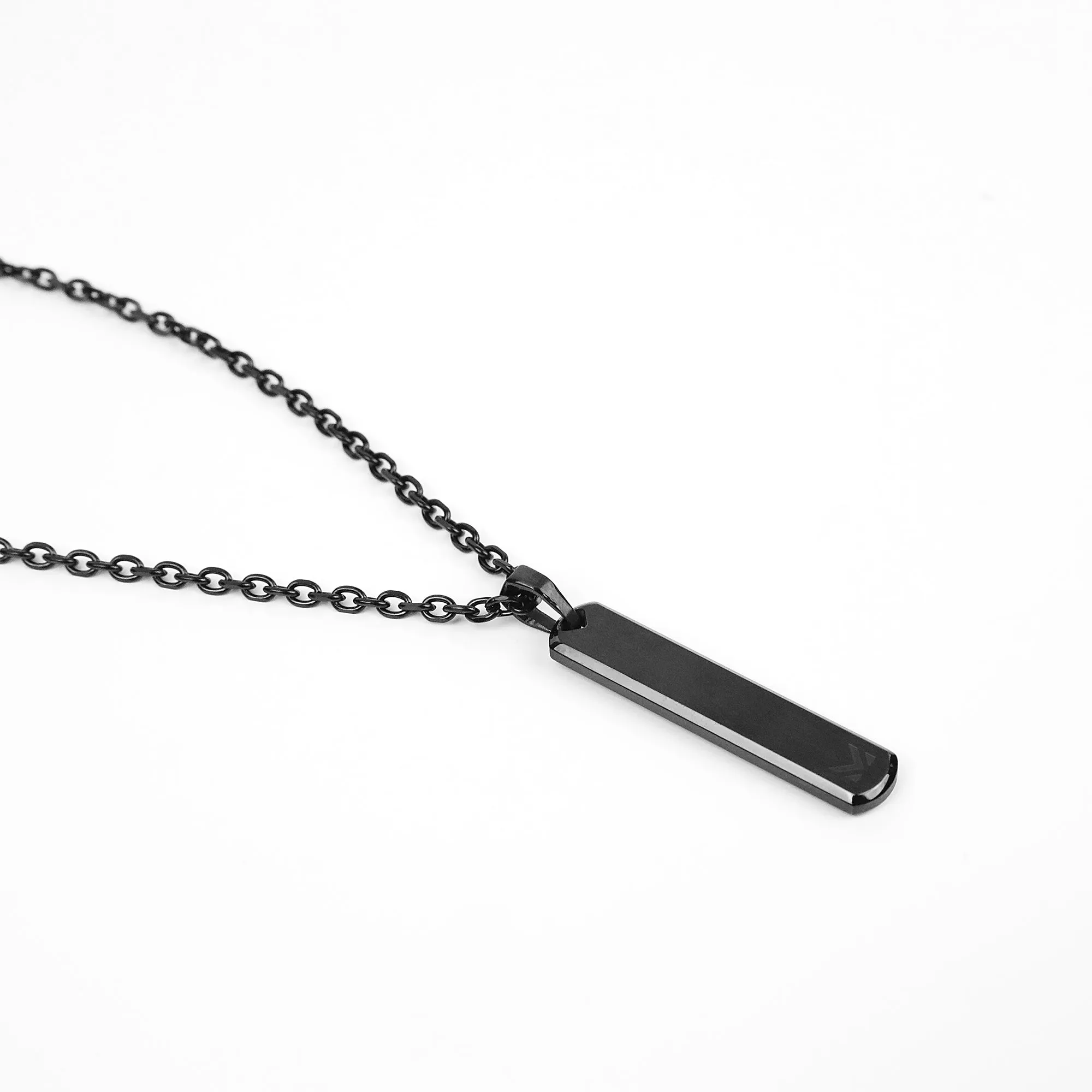 Glyph Bar Necklace - Black