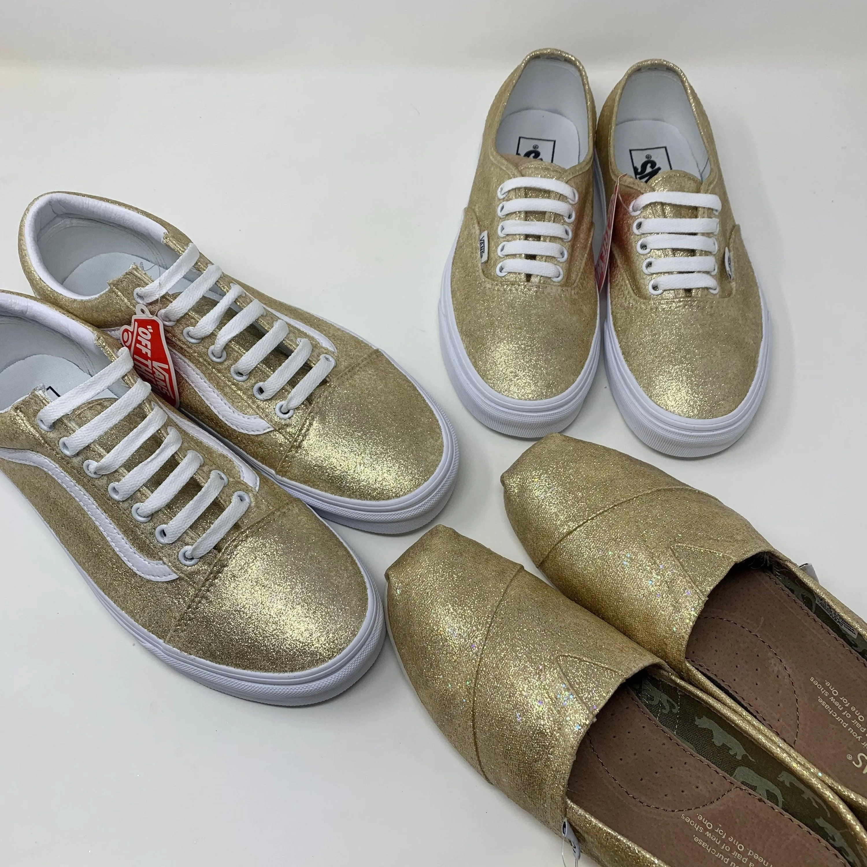 Gold Glitter Shoes