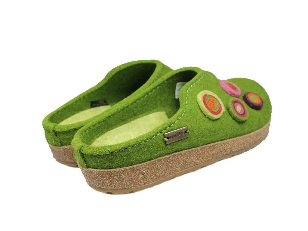 Haflinger Clogs Grizzly Kanon Green