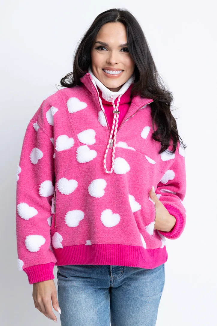 Heart Fleece Pullover