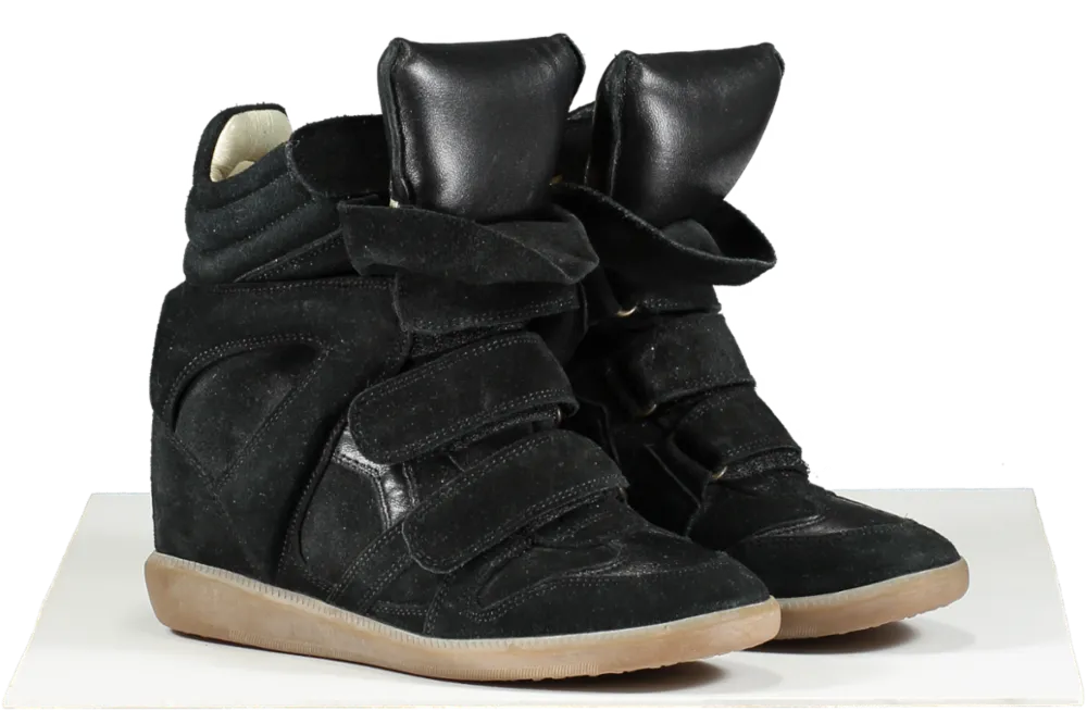 Isabel Marant Black Bekett Leather Sneakers UK 4 EU 37 👠