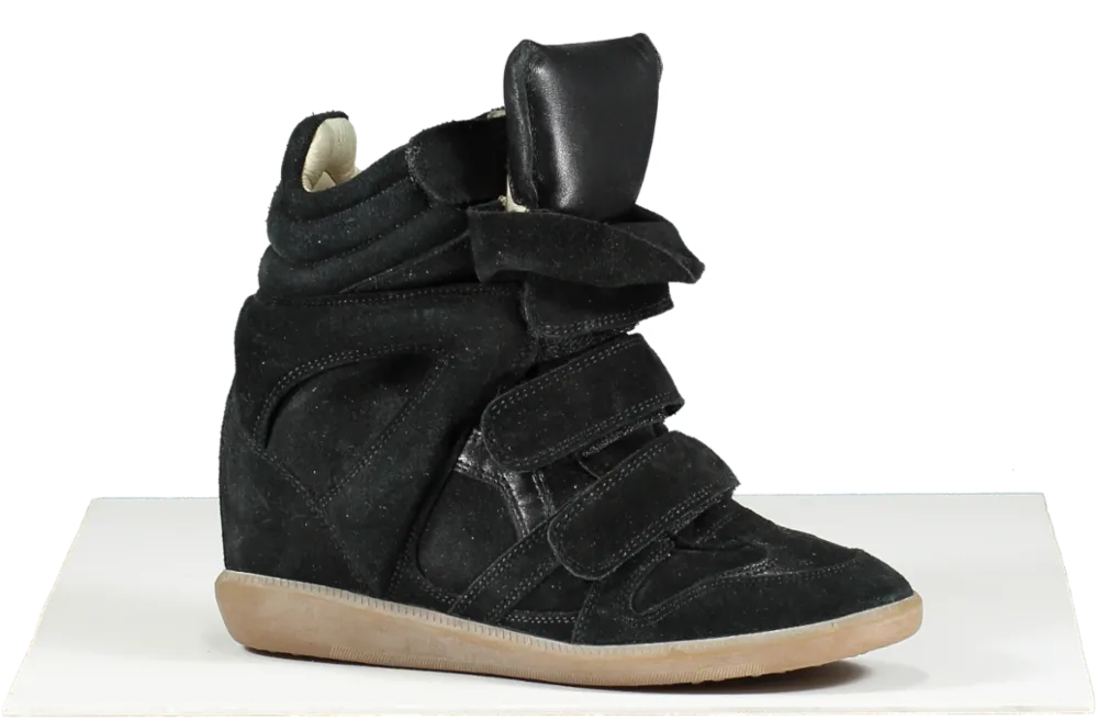 Isabel Marant Black Bekett Leather Sneakers UK 4 EU 37 👠