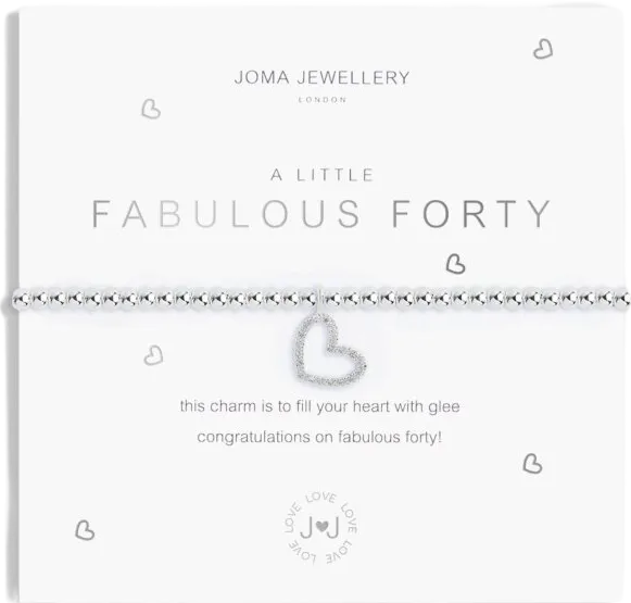 Joma Jewellery Silver  A Little 'fabulous Forty' Bracelet One Size