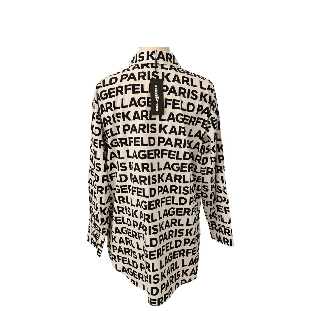 Karl Lagerfeld Women's Logo Collared Shirt | Brand New |