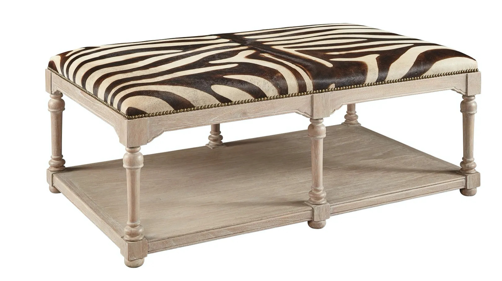 Large Zebra Cocktail Ottoman - Final Sale