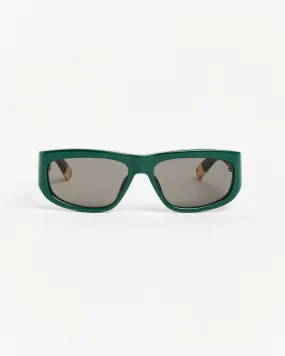 Les Lunettes Pilota Sunglasses in Dark Green