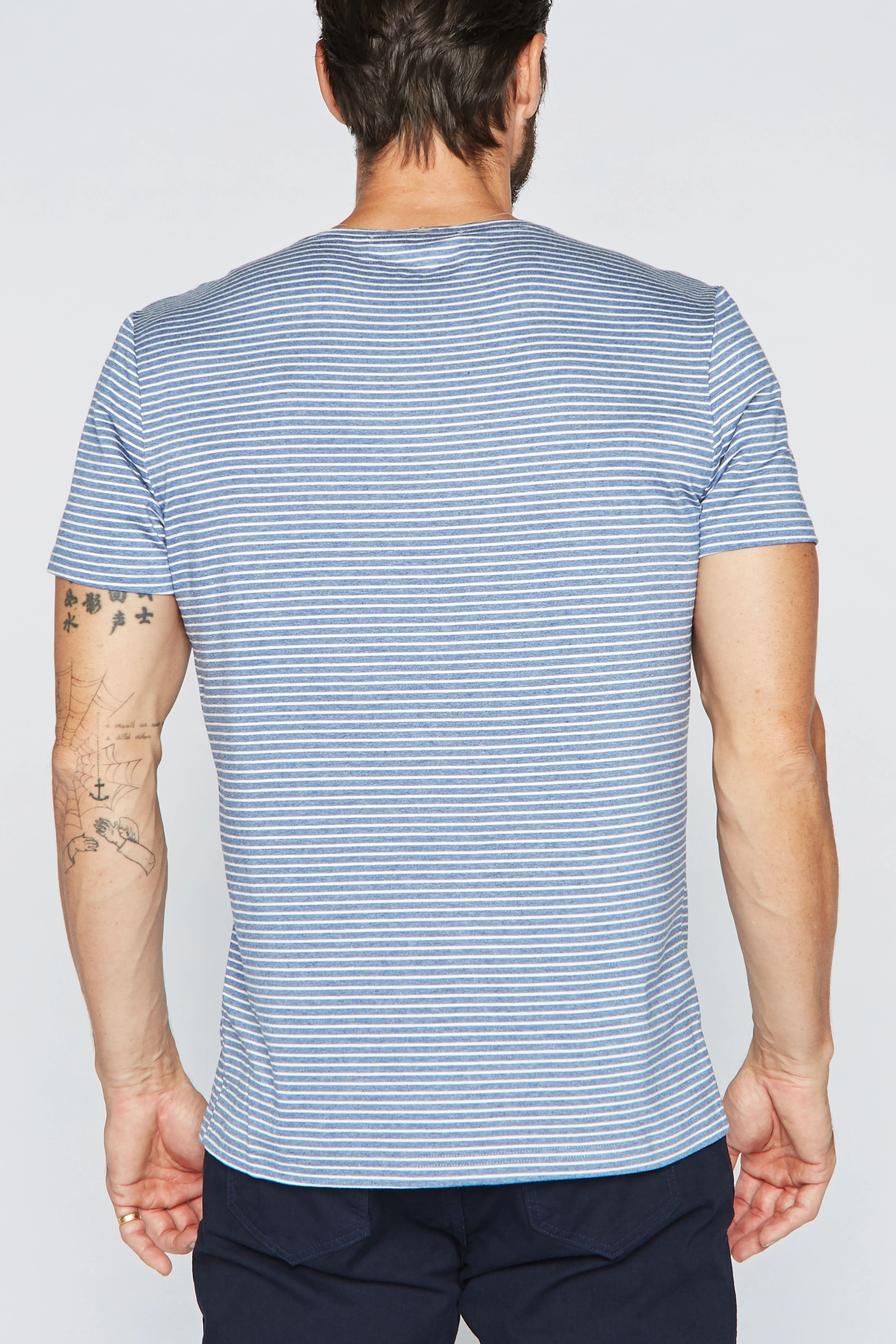 Men's Crew Neck Stripe Tee