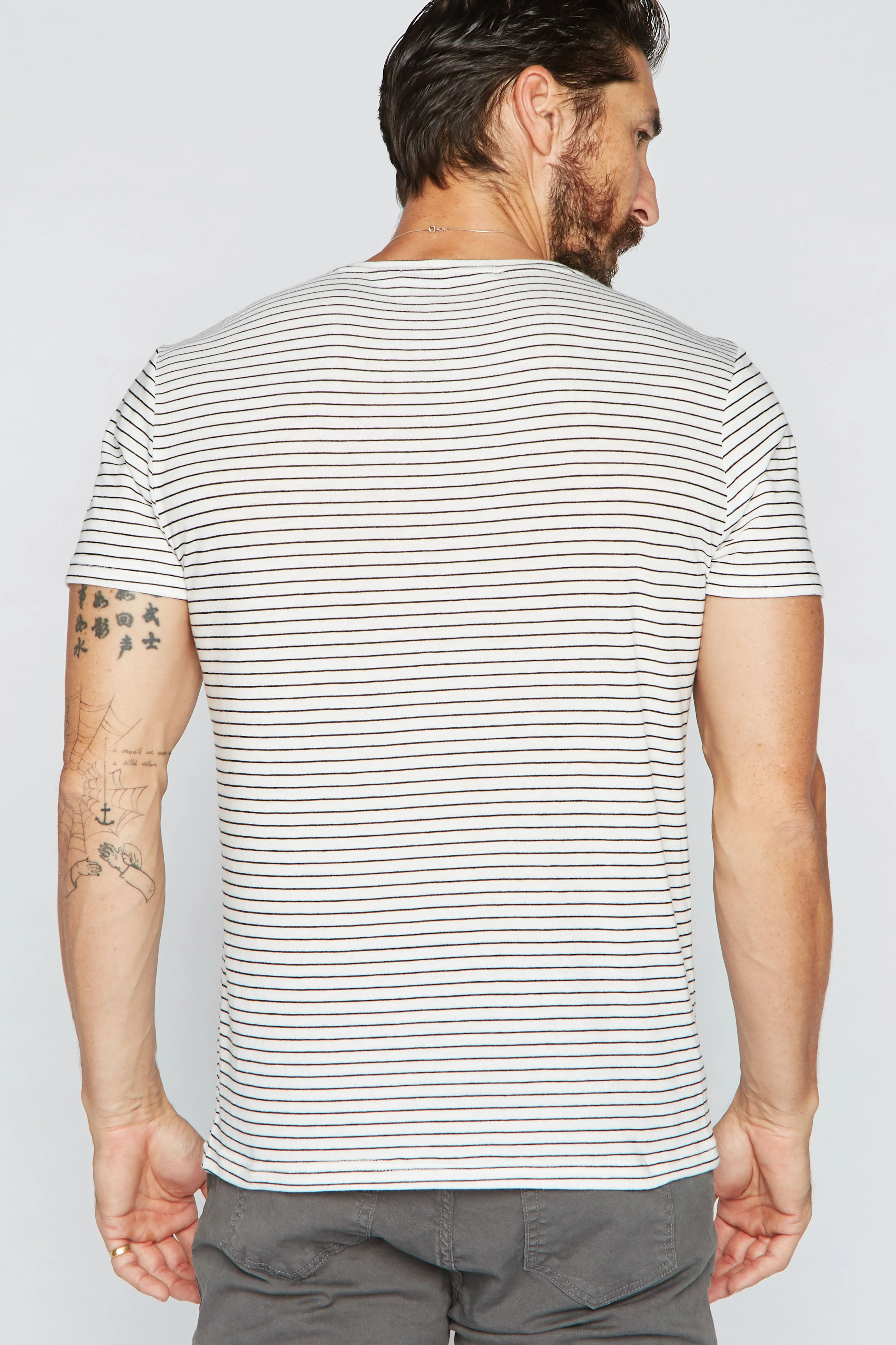 Men's Crew Neck Stripe Tee