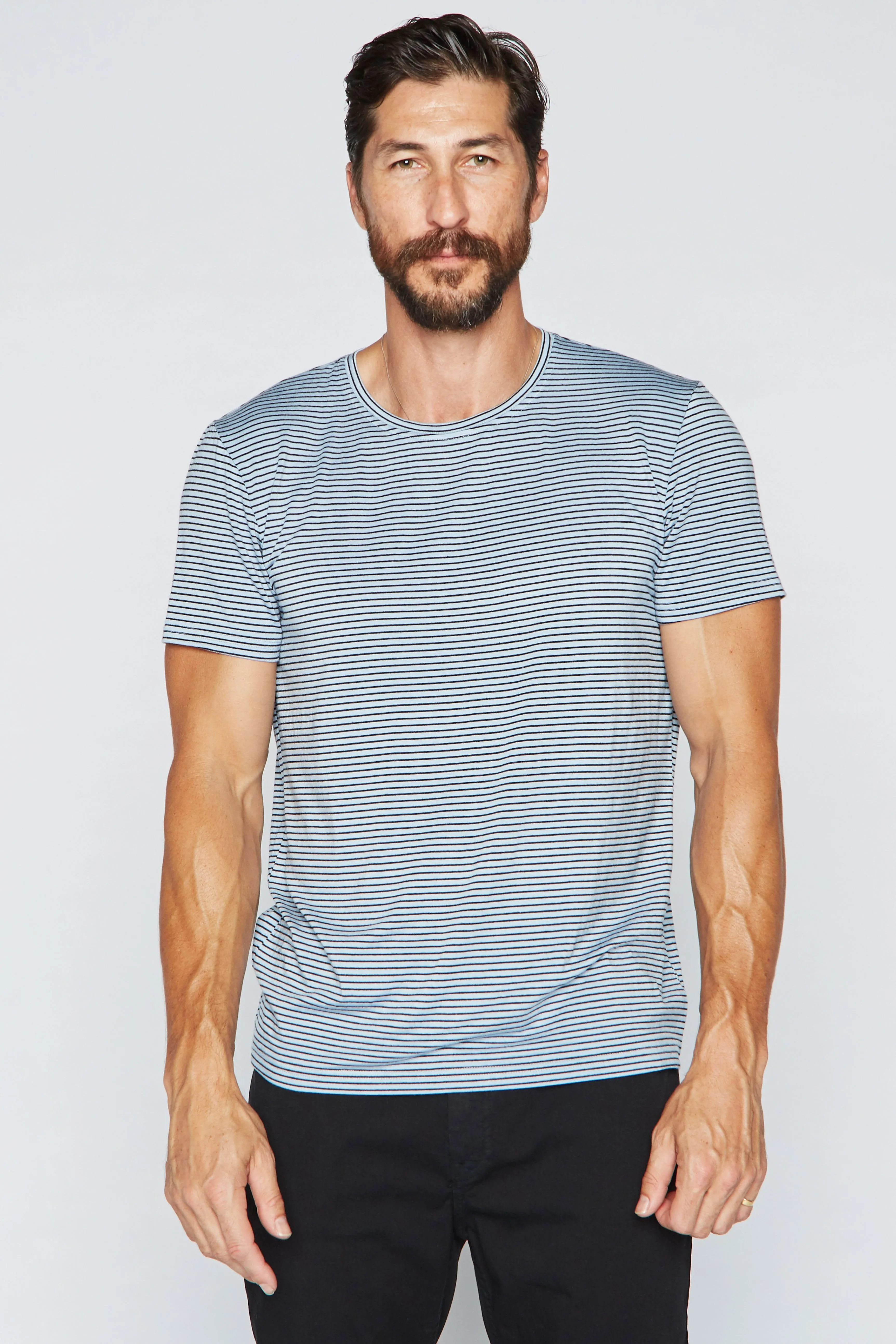 Men's Crew Neck Stripe Tee