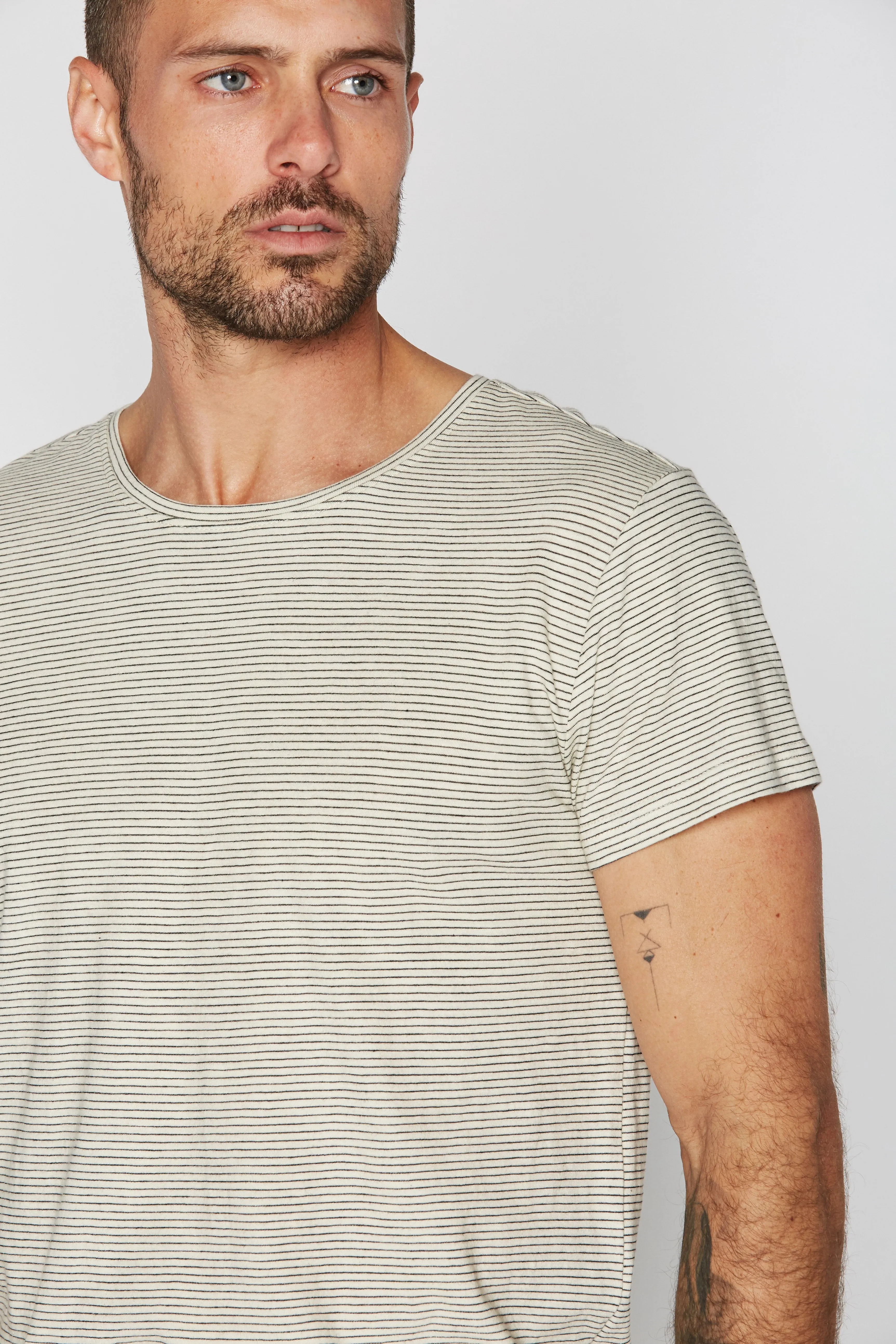 Men's Crew Neck Stripe Tee