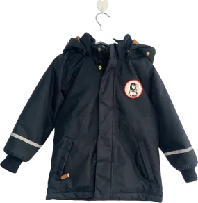 Mini Rodini Black Hooded Penguin Parker Coat 4 Years