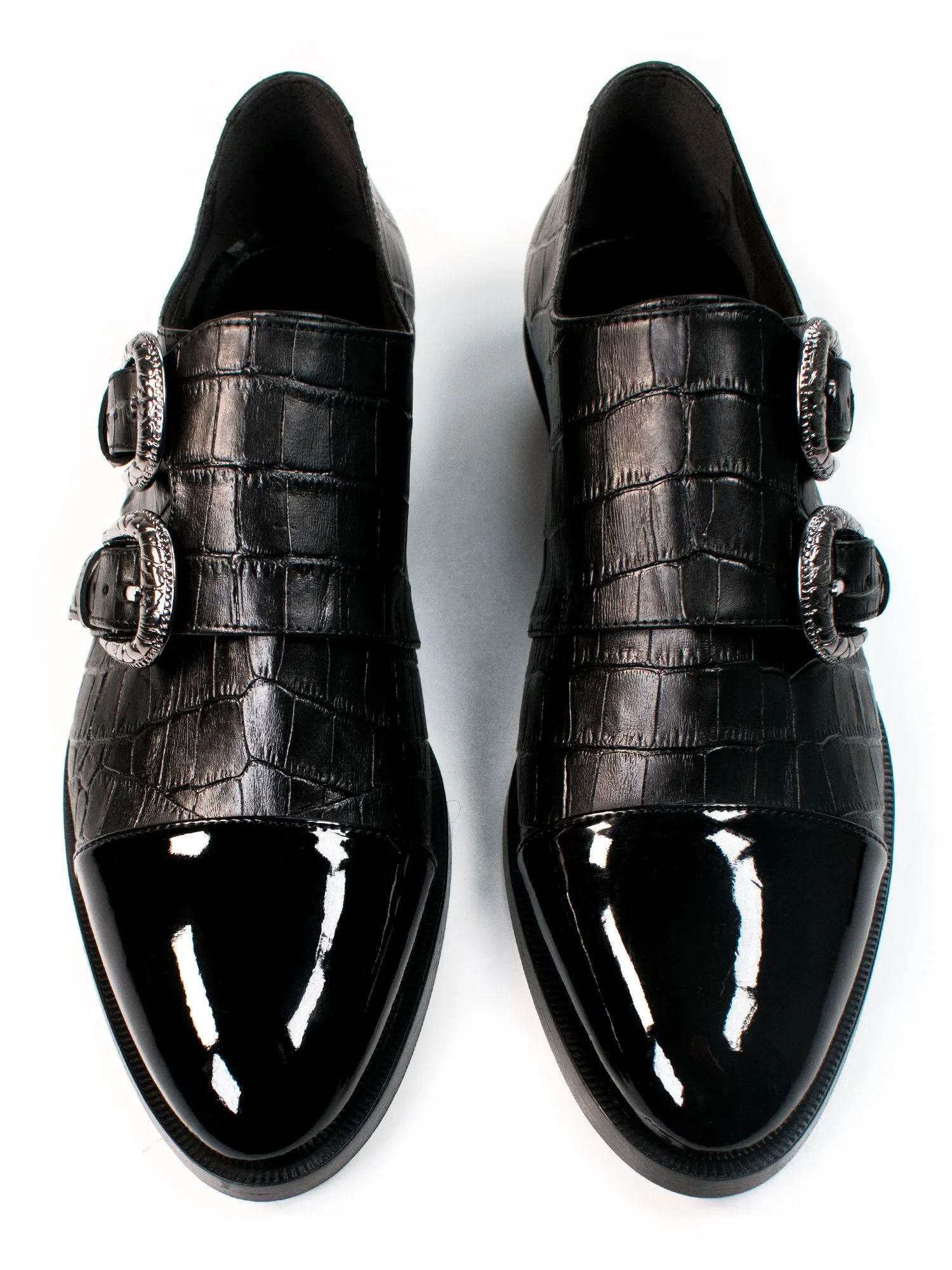 Mock Croc Monk Straps