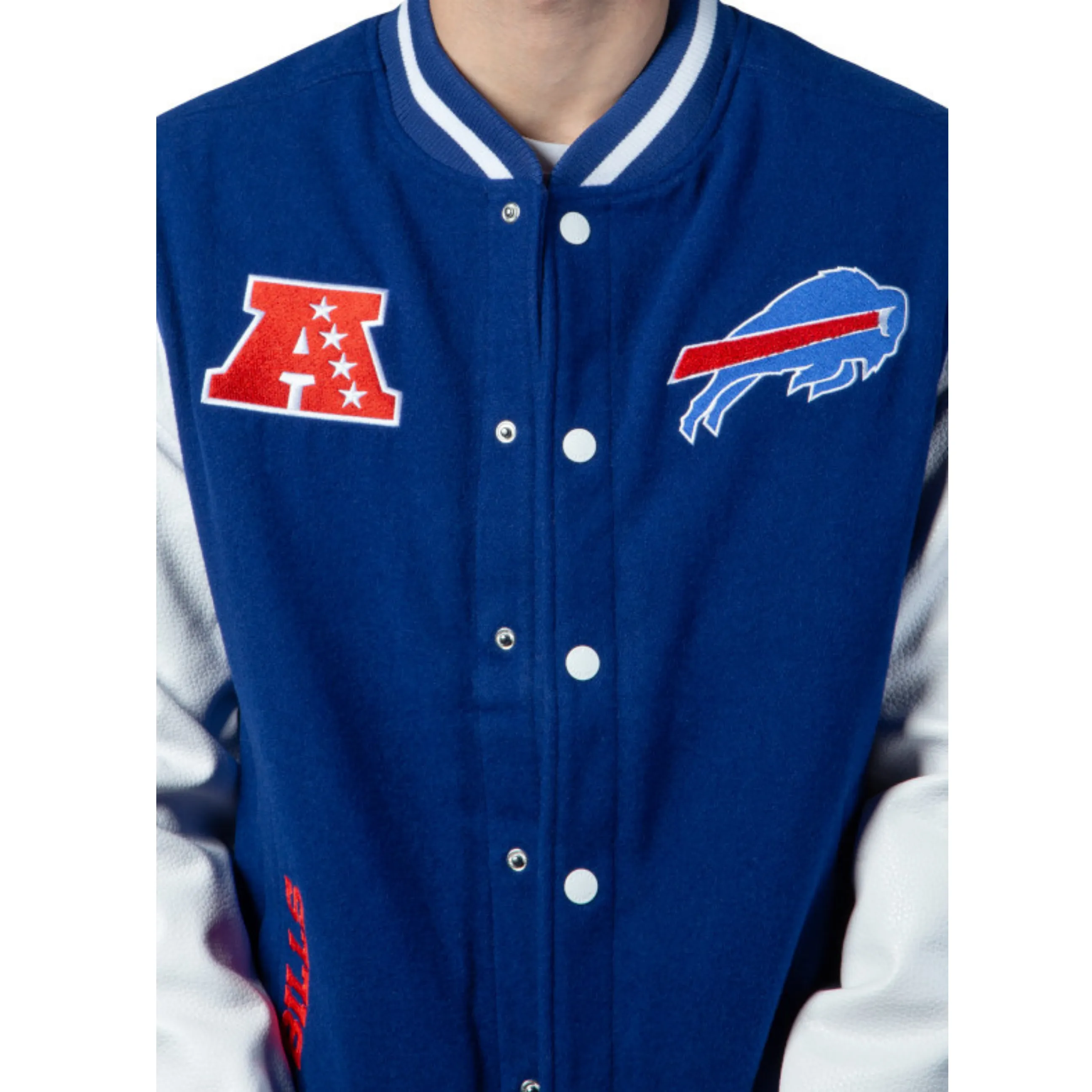 New Era Buffalo Bills Royal & White Snap Up Jacket