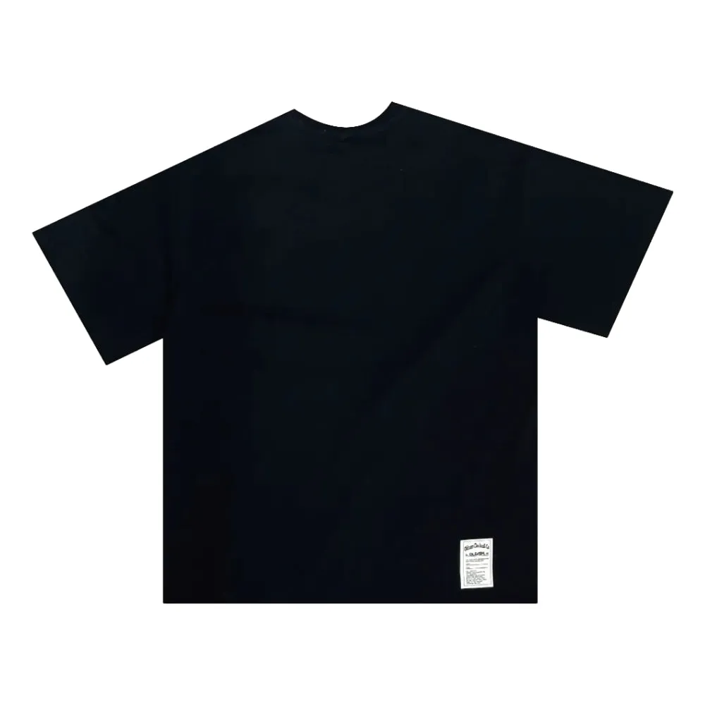 OLDISM OLD/SM POTTED PLANT EMBROIDERY LOGO TEE-BLACK