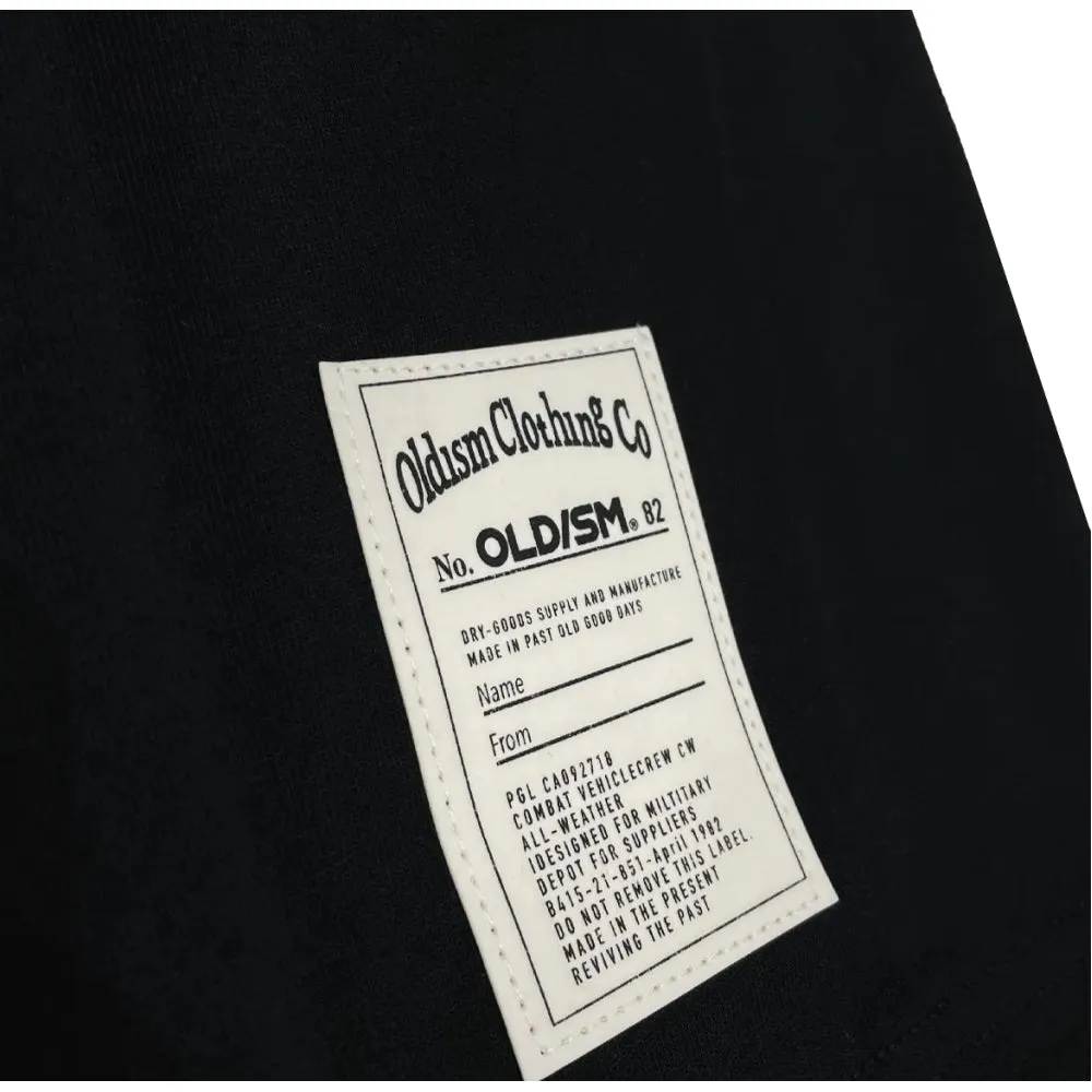 OLDISM OLD/SM POTTED PLANT EMBROIDERY LOGO TEE-BLACK