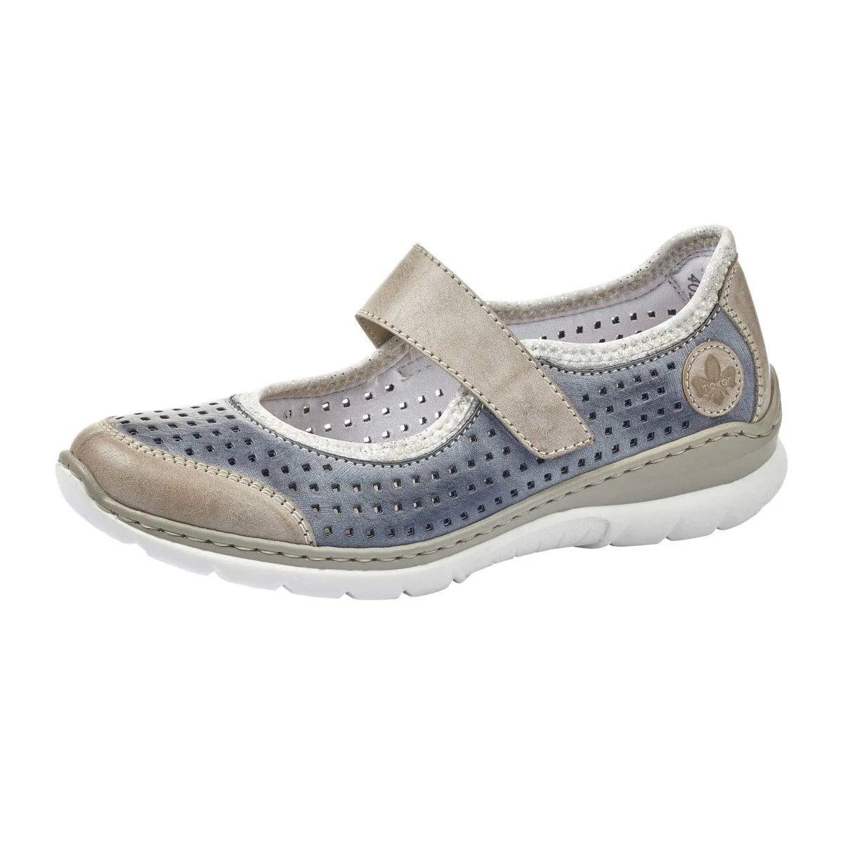 Rieker Women's L32B5-42 Blue/Grey