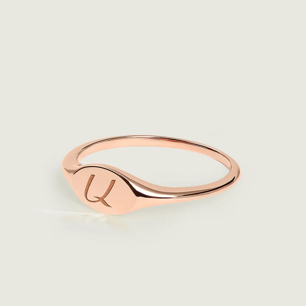 Rose Gold Signet Ring