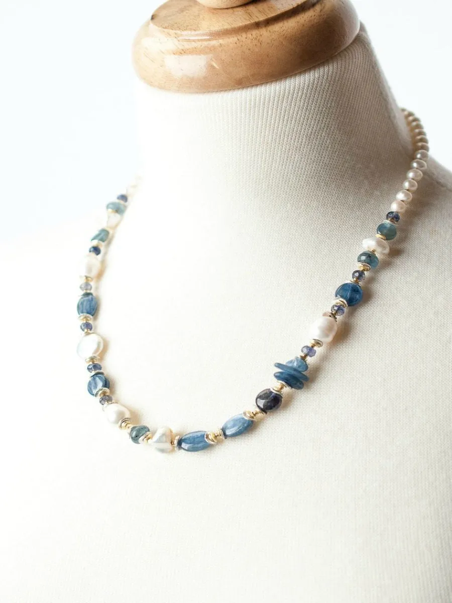 Seaside Beaded Necklace by Anne Vaughan