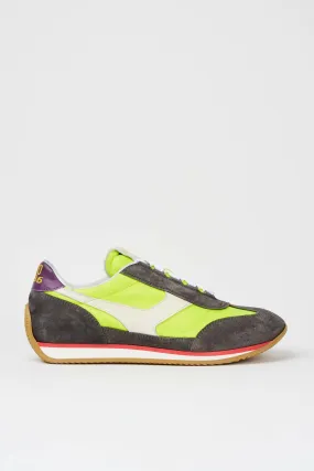 Sneakers uomo Trainer '74 in camoscio verde e tessuto fluo 006