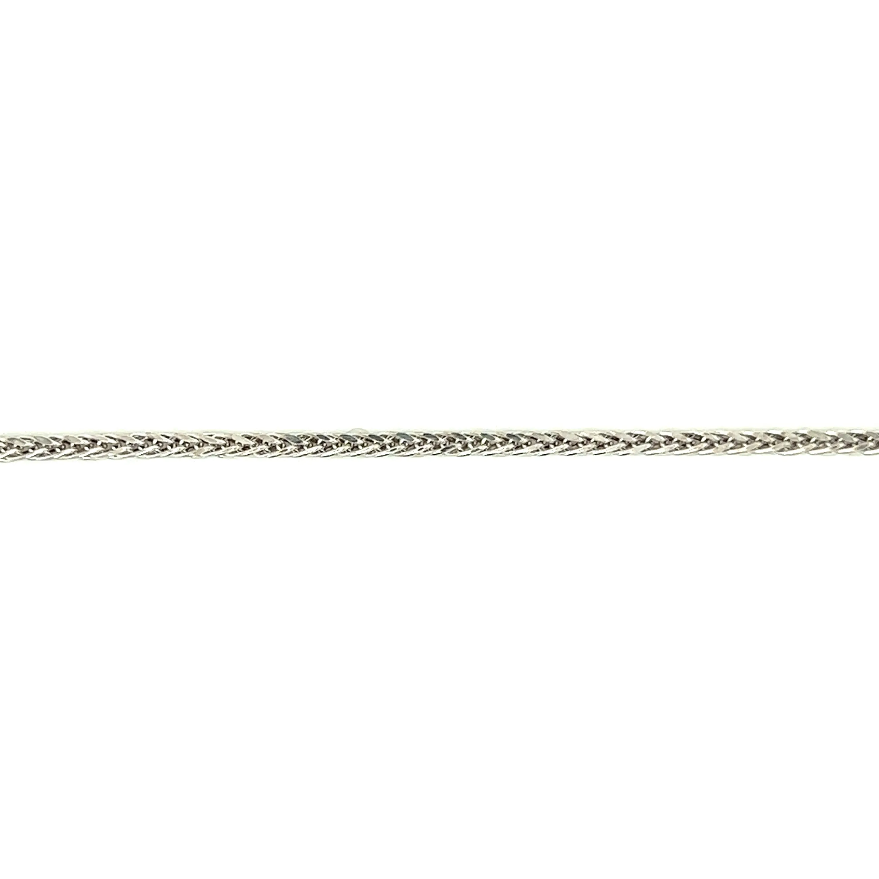 Square Wheat Chain 2.2mm with 20in of Length in 14K White Gold