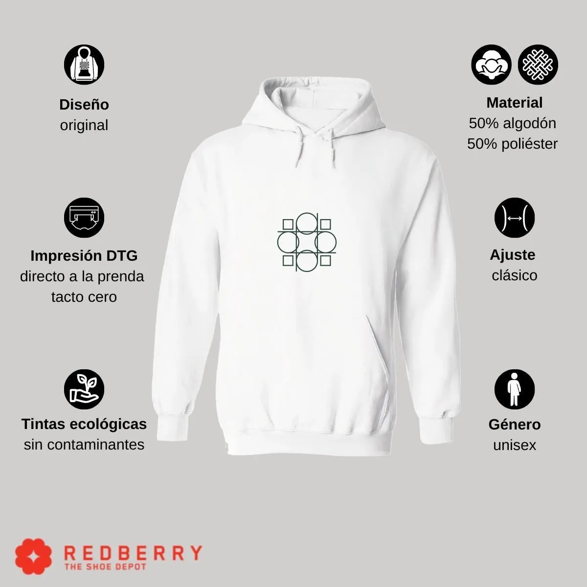 Sudadera Hombre  Hoodie Geometría Diseo Frases 012