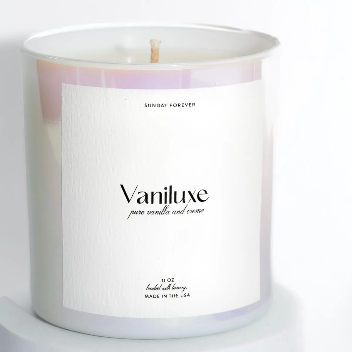 Vaniluxe Luxury Candle with Pure Vanilla and Cream