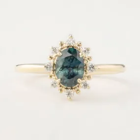 Victoria Ring - 1.00ct Peacock Montana Sapphire (One of a kind)