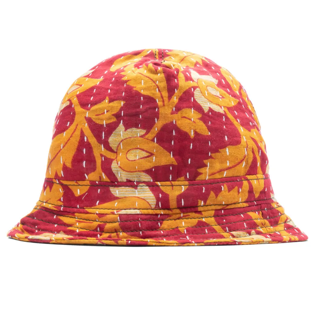 Vintage Handmade Quilt Bucket Hat - Psych