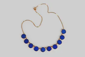 Vintage UnoAErre Lapis Lazuli Fringe Necklace