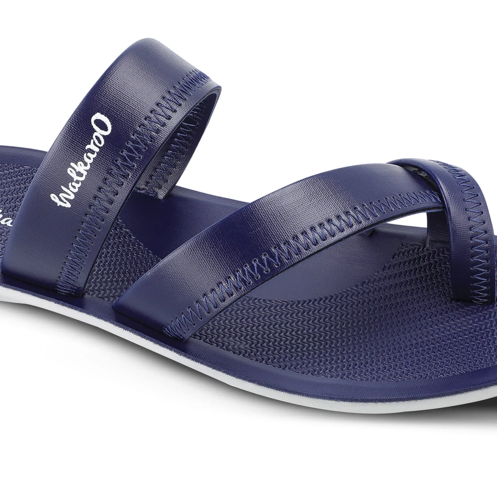 Walkaroo Boys Cross Strap Slide Sandals  - WG5340 Blue