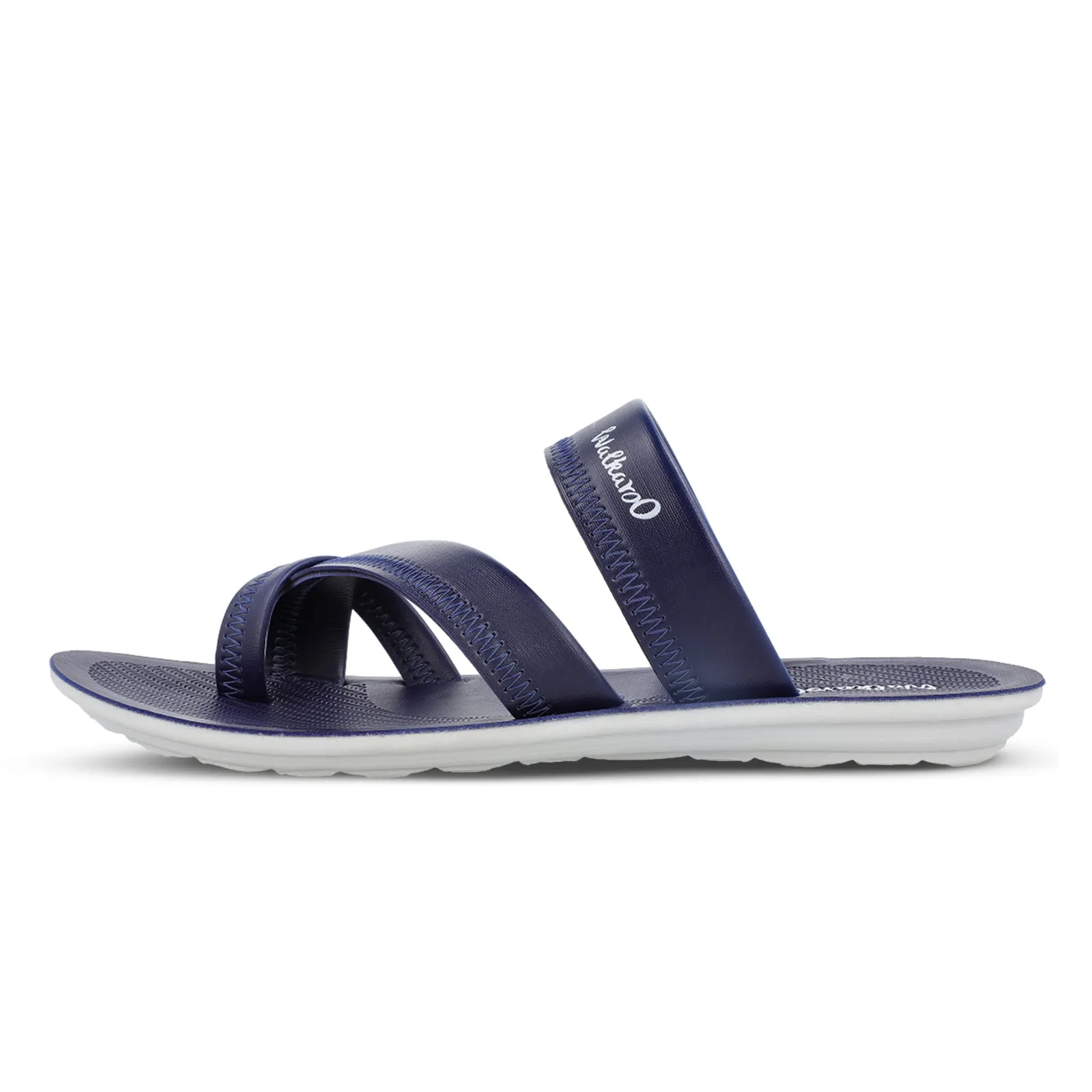 Walkaroo Boys Cross Strap Slide Sandals  - WG5340 Blue